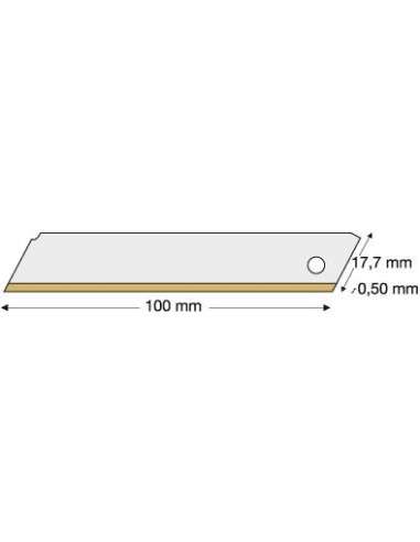 Hoja de cuchillo TIN 18mmPaquete de 10 uds LUTZ BLADES