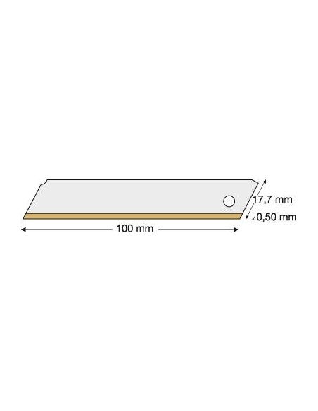 Hoja de cuchillo TIN 18mmPaquete de 10 uds LUTZ BLADES