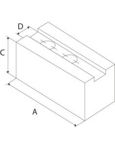 Garra superior 1,5x60 dentado 110x80x40mm N16 Kitagawa 2