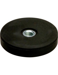 Imán plano 22mm con roscahembra M4/goma