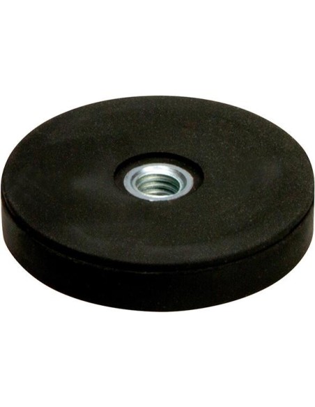 Imán plano 22mm con roscahembra M4/goma