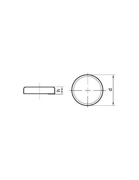 Imán plano SmCo sin rosca6x4,5mm