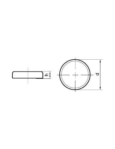 Imán plano sin rosca 16x4,5mm