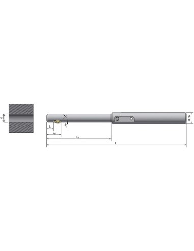 Herramienta de desbarbadode agujeros para agujero 16mm L125mm GRATTEC
