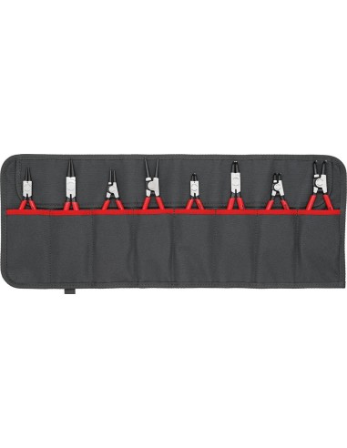 Jgo alicates p/ circlips en bolsa enrollable 8 pzas KNIPEX