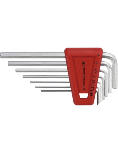 Juego llaves Allen en soporte plástico 7 piezas, 0,89-4mm PB SwissTools