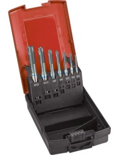 Machos roscar a máquina, juego HSSE vaporizada TiALN INOX 6H agujero pasante M3-M12 FORMAT GT