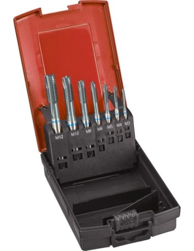 Machos roscar a máquina, juego HSSE vaporizada TiALN INOX 6H agujero pasante M3-M12 FORMAT GT