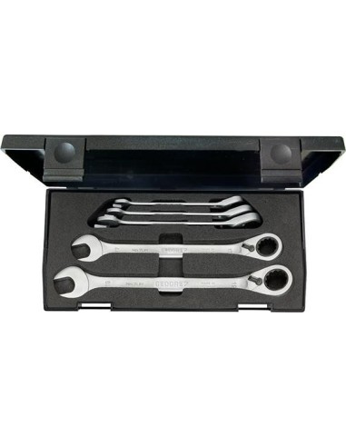 Jgo llaves fijas con llave estrella de carracareversible 8-19mm de 5 pzas GEDORE