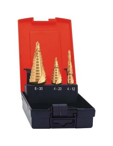 Jgo brocas escalonadas HSS TiN ranurada helicoidal 4-30mm
