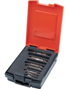 Jgo. broca centrar DIN333HSSCo5 forma A 1,0-4,0mm 6 piezas TiAlN
