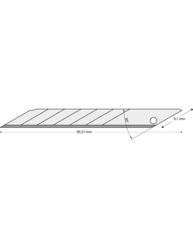 Hoja seccionable 9mm paquete de 10 unidades 30grados LUTZ BLADES