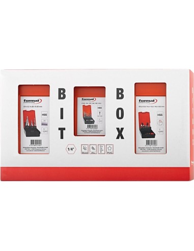 Juego para mecanizado de metales BIT BOX1/4 STB  avellanador broca combi 15 pzas, HSS