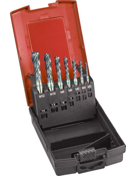 Machos roscar a máquina, juego Supra HSSE-PM tipo UNI 6HX agjo ciego M3-M12FORMAT GT