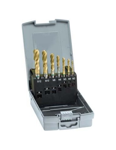 Machos roscar a máquina, juego DIN371/376 HSSE TiNforma C M3-M12 GÜHRING