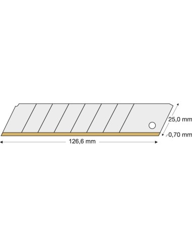 Hoja seccionable TiN 25mmPaquete con 10 unidades LUTZ BLADES