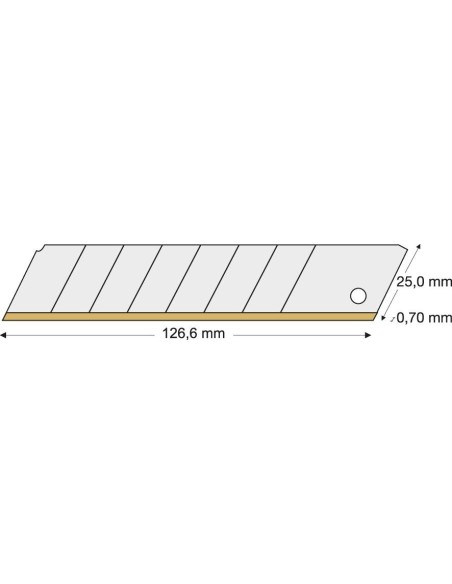 Hoja seccionable TiN 25mmPaquete con 10 unidades LUTZ BLADES