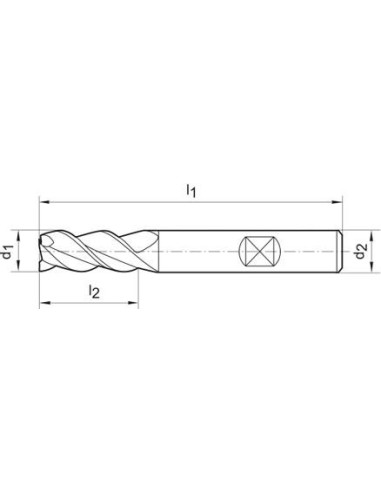 Jgo fresa frontal larga MDI TiAlN 6 pzas 4-12mm