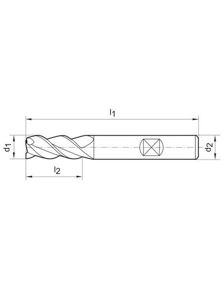 Jgo fresa frontal larga MDI TiAlN 6 pzas 4-12mm