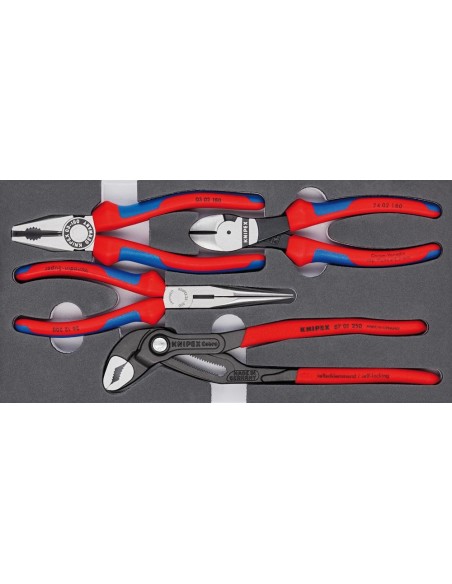 Jgo de alicates Basic conrevestimiento interior espuma 4 pzas KNIPEX