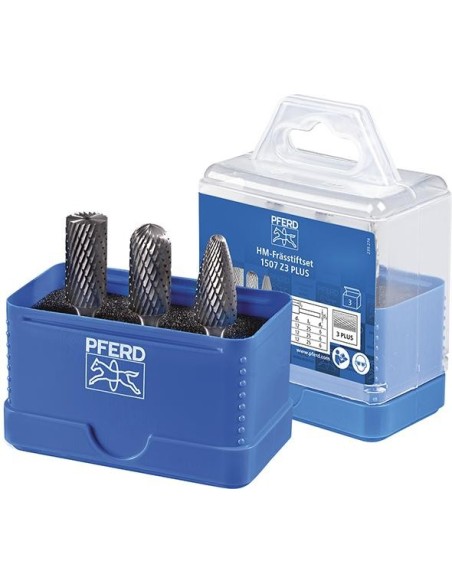 Juego fresas mango 6mm 3 piezas, ZYAS-WRC-RBF Ø12mm, dentado 3 Plus Pferd