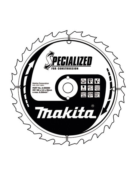 Makita B-13683 Disco HM 190/30/12D Construcción