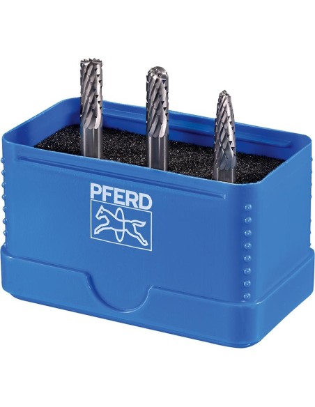 Juego fresas mango 6mm 3 piezas, ZYAS-WRC-RBF Ø 6 mm, dentado 3 Plus Pferd