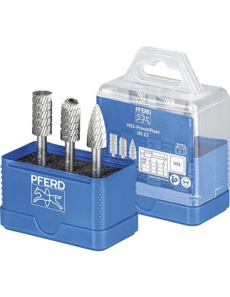 J. fresas mango HSS 12mm 3 piezas, A ST-C-K Ø12mm,dentado Z3 Pferd