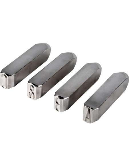 Jgo punzones letras niquelado tamaño fuente 3mm KUKKO