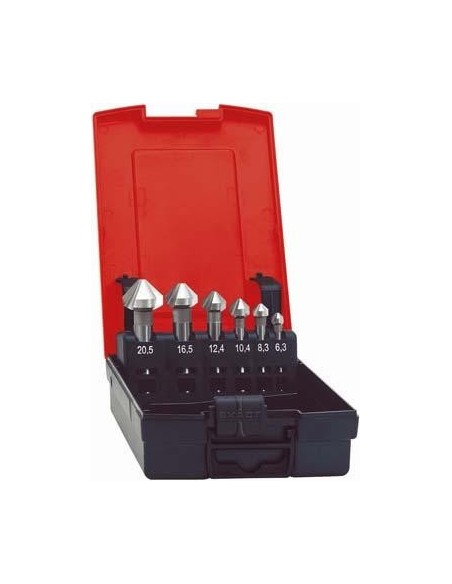 Jgo avellanadores cónicosDIN335 HSSE-PM forma C 90grados 6,3-20,5mm
