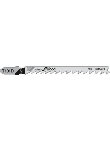 Hoja de sierra de calar T101 D Bosch U.E.  100 unidades Clean for Wood