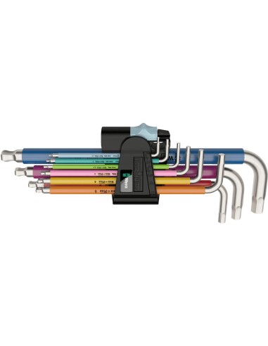 Jgo llaves Allen Multicolor inox 9 unidades Wera
