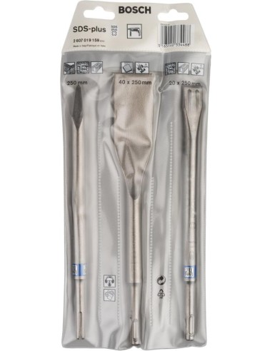 SDS plus juego de cinceles 3 piezas 250 mm Bosch