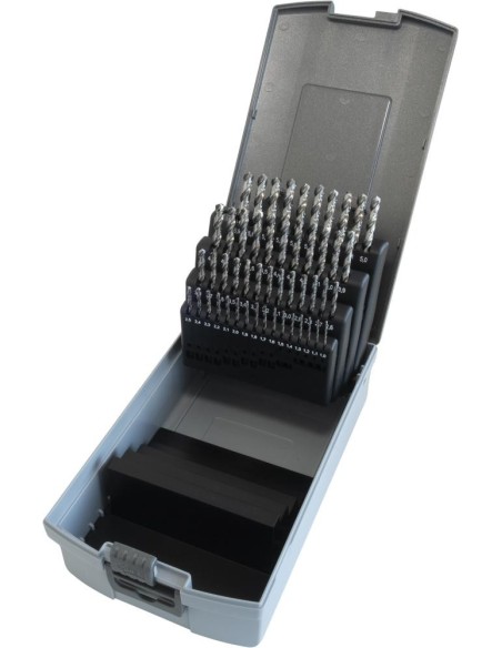 Jgo brocas espir. DIN338 HSS-E rectificada N INOX 1-5,9mm FORTIS