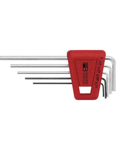 Juego llaves Allen en soporte plástico 5 piezas, 0,71-2mm PB SwissTools