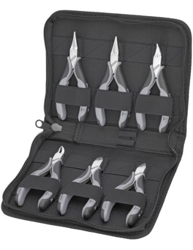 Estuche con alicates de electrónica con herramientas para trabajos en componentes electrónicos 220 mm KNIPEX 00 20 17