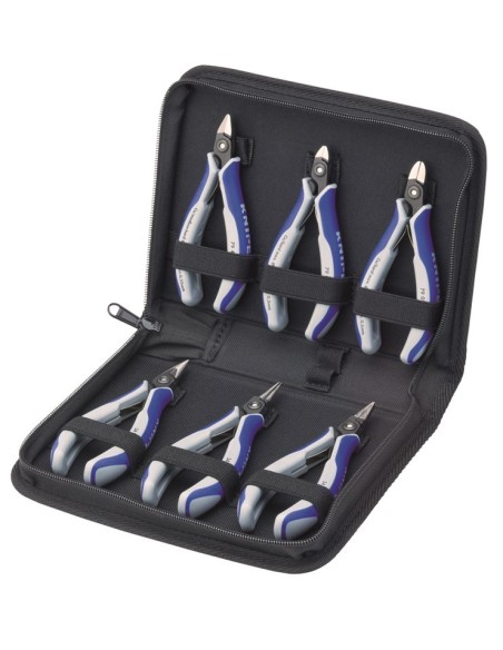 Estuche con alicates de electrónica con herramientas para trabajos en componentes electrónicos KNIPEX 00 20 16 P