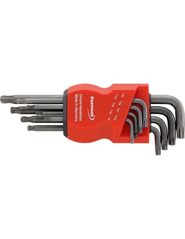 Juego llaves Allen Largasgris acero Cabeza esférica T9-T40x mm