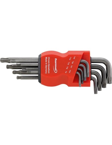 Juego llaves Allen Largasgris acero Cabeza esférica T9-T40x mm
