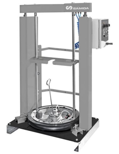 ELEVADOR NEUMÁTICO BIPOSTE BASIC CON INDUCTOR PARA BOMBAS DE PISTÓN PM45, BIDÓN 185 KG