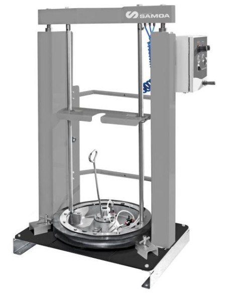 ELEVADOR NEUMÁTICO BIPOSTE BASIC CON INDUCTOR PARA BOMBAS DE PISTÓN PM45, BIDÓN 185 KG