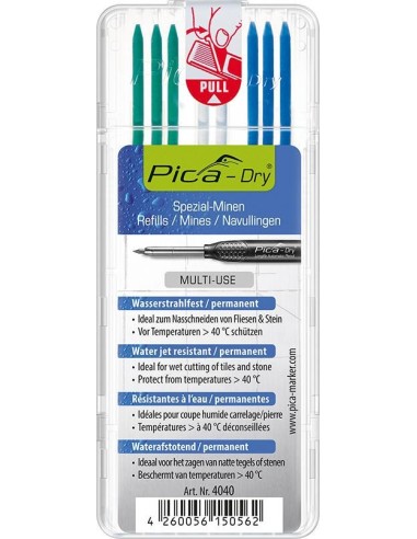 Juego de minas para marcador para agujeros profundos Pica-Dry blanco,