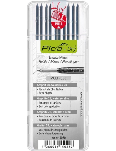 Juego de minas para marcador para agujeros profundos Pica-Dry grafito