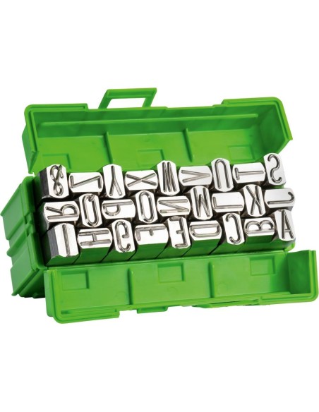 Jgo punzones letras niquelado tamaño fuente 12mm TURNUS