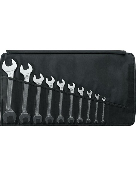 Juego de llaves fijas doble DIN 3110 6-32mm 10 piezas en bolsa enrollable Stahlwille