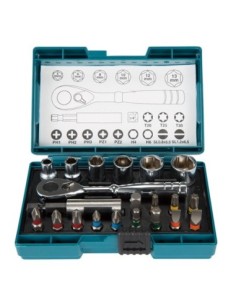 Makita B-54081 Set de puntas + llave de carraca (21P)