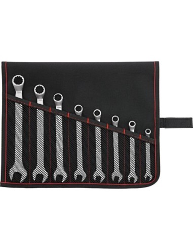Juego llaves combinadas DIN3113B 8-19mm 8 pzas enbolsa enroll.