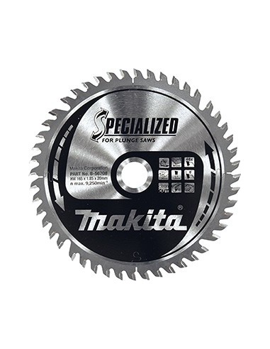 Makita B-56708 Disco TCT 165/20/48D Incisión madera