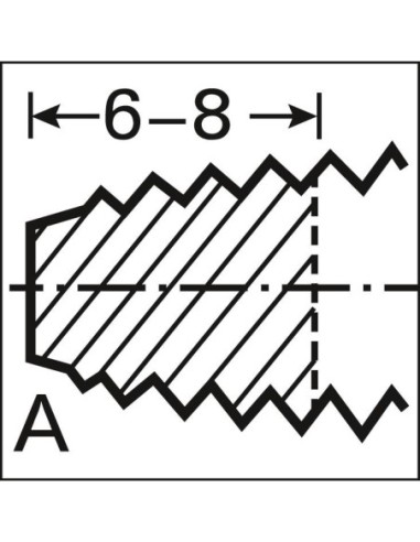 Jgo machos roscar manual DIN352 HSS M24 FORTIS