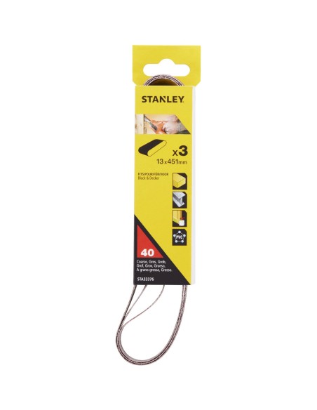 3 Cintas para lima eléctrica 13 x 451mm. Grano 40.
